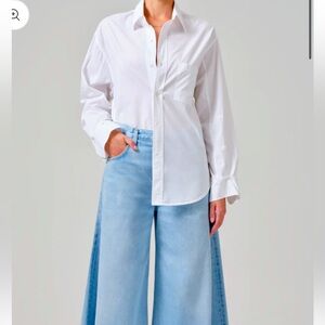 Citizens of Humanity Kayla Button Down Shirt, White, Medium